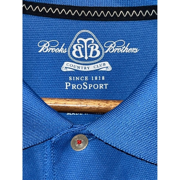 NEW Brooks Brothers Country Club ProSport Polo Shirt Blue Mens Large 5155 26711 - Picture 4 of 8